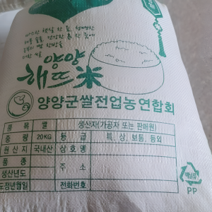 양양세남매농장 해뜨미 20kg  (25년햅쌀  품종 알찬미)